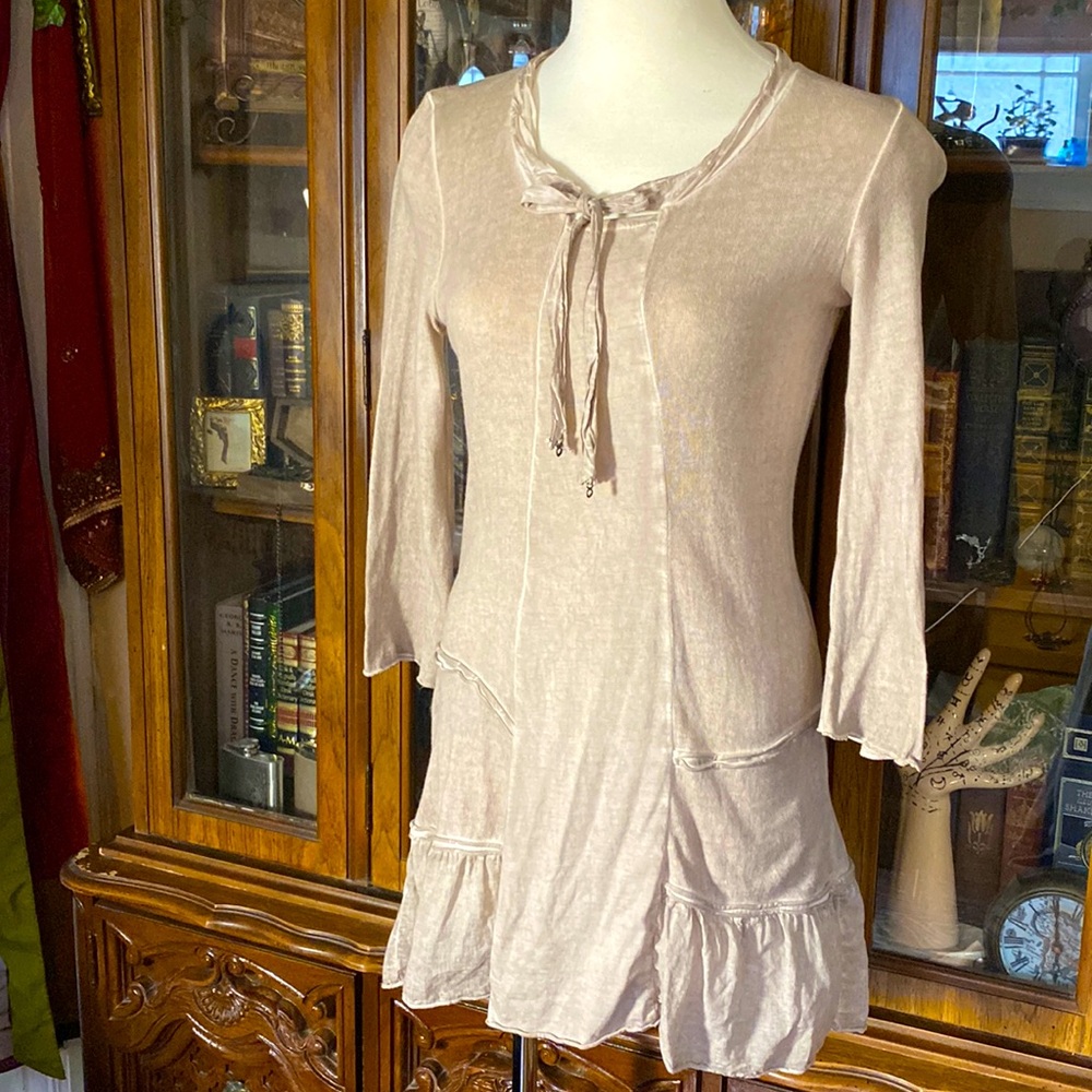 Beige Tunic by Crisca Germany. Size XS.